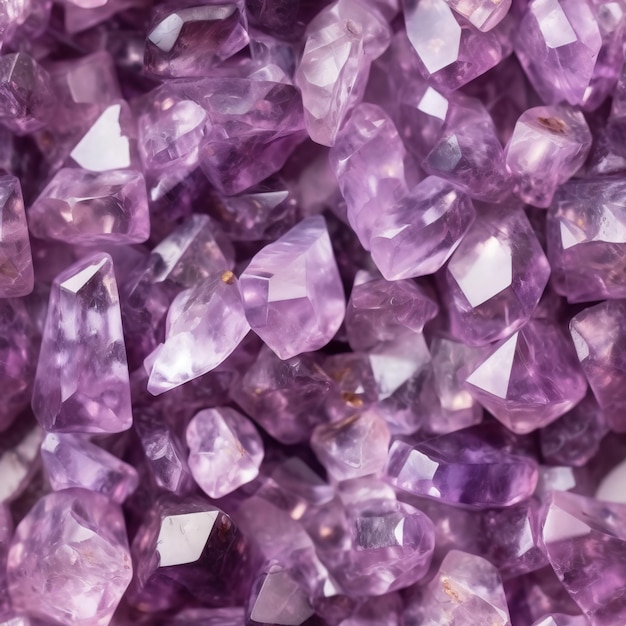 Seamless Purple Amethyst Crystals Pattern