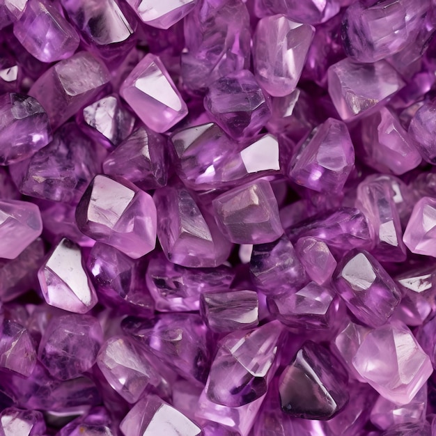 Seamless Purple Amethyst Crystals Pattern