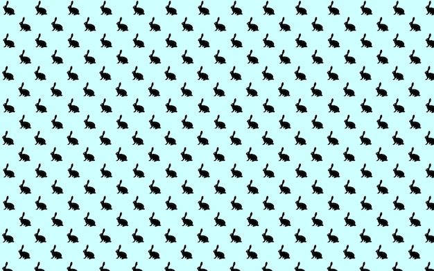 Seamless Rabbit silhouette Print Fabric or paper print