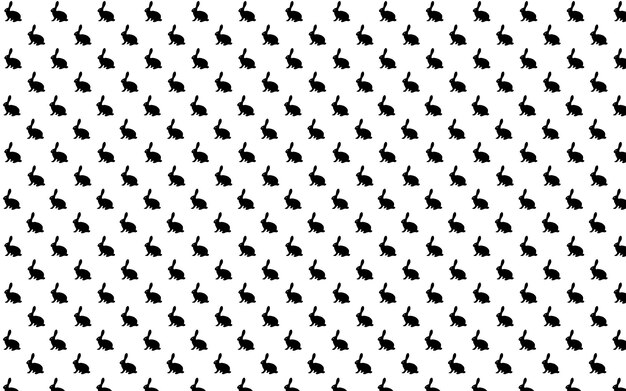 Photo seamless rabbit silhouette print fabric or paper print