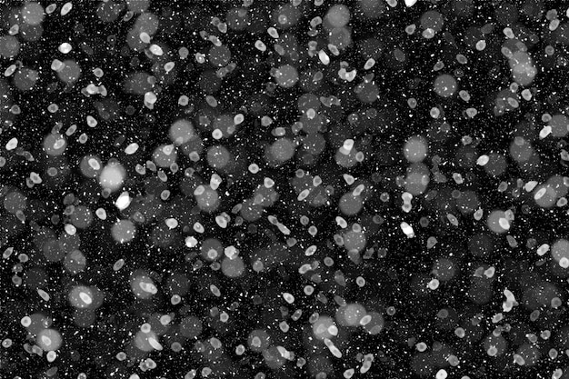 Photo seamless realistic falling snow or snowflakes isolated overlays background