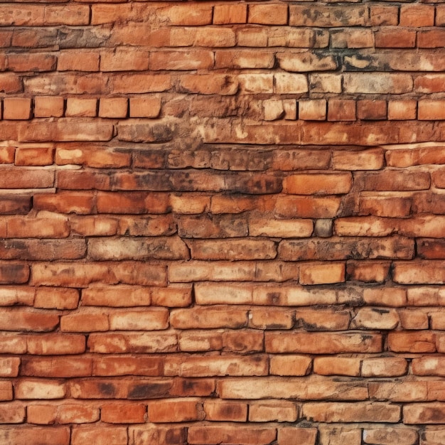 Seamless red brick wall