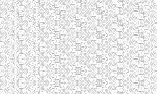 Illustrazione geometrica del disegno della linea del fiore di ripetizione senza cuciture
