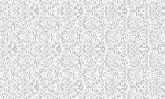 Seamless repeat geometric flower line design illustration