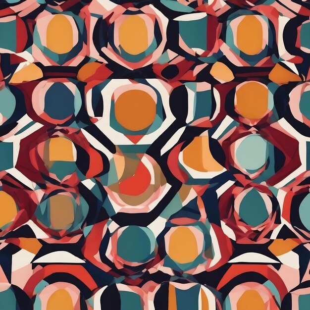 Seamless repeatable abstract geometric pattern perfect for fashion textile design and home decor