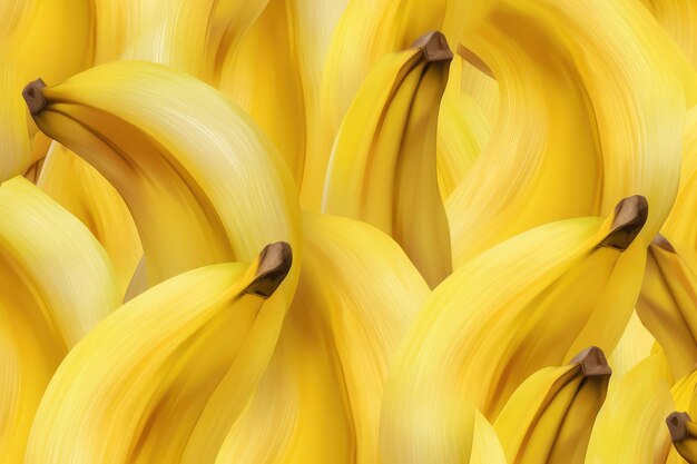 Бесшовный повторяющийся и черепичный рисунок текстуры свежих бананов