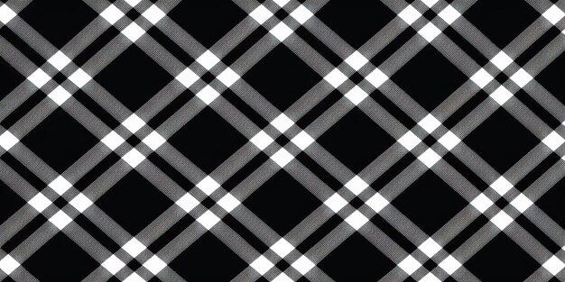 Photo seamless simple tartan background pattern black and white textile fabric texture pattern