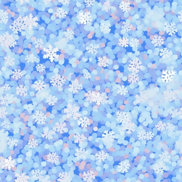 Seamless snow floral seamless pattern texture