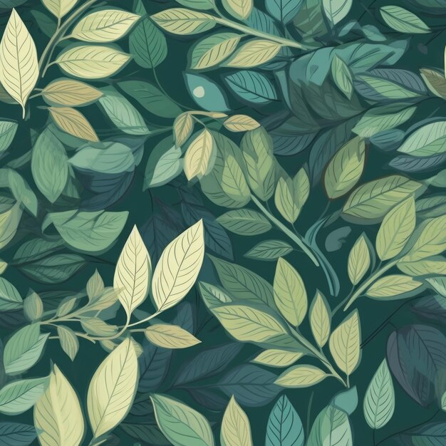 Seamless Spring Leaves Pattern