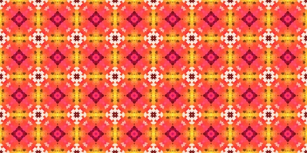 Seamless square mosaic pattern Abstract kaleidoscope background Horizontal texture