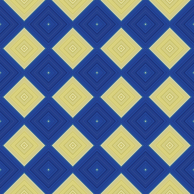 Seamless square pattern of lines and rhombuses multicolored texture