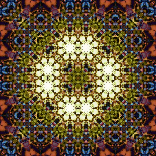 Foto modello simmetrico quadrato senza cuciture art texture mandala