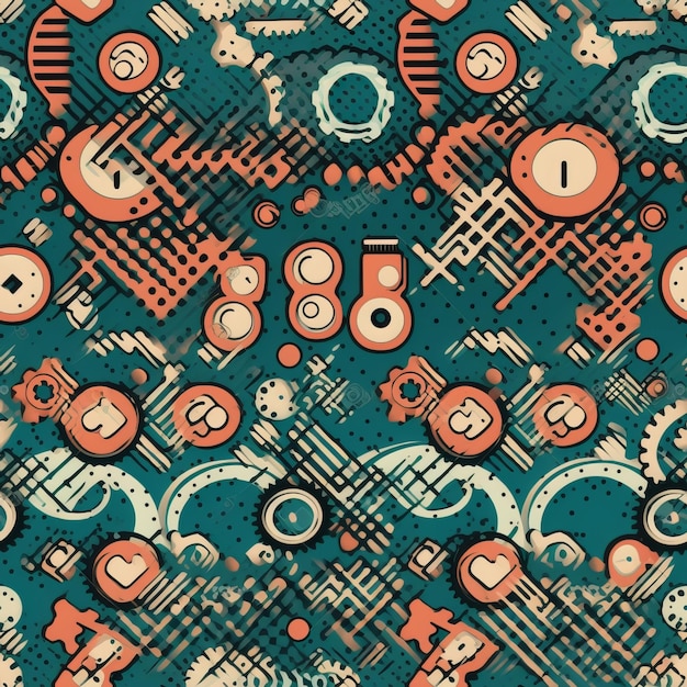 Seamless Steampunk Pattern