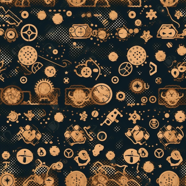 Seamless Steampunk Pattern