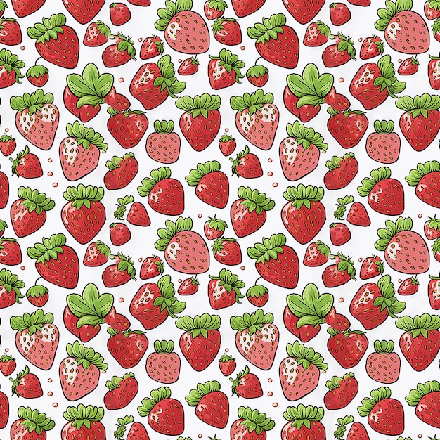 Photo seamless strawberry pattern