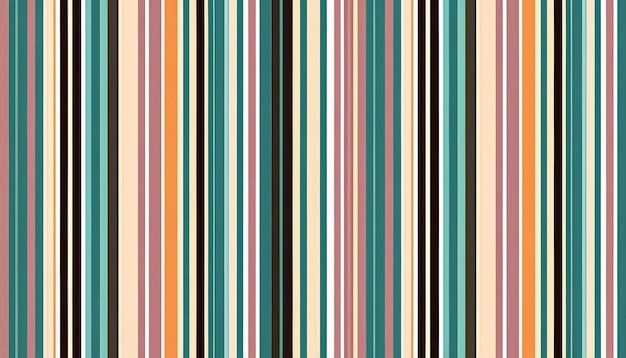 Seamless striped pattern Repeating retro stripes texture Abstract background with vertical