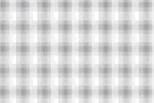 Seamless subtle light grey gingham checker tartan fabric AI generated