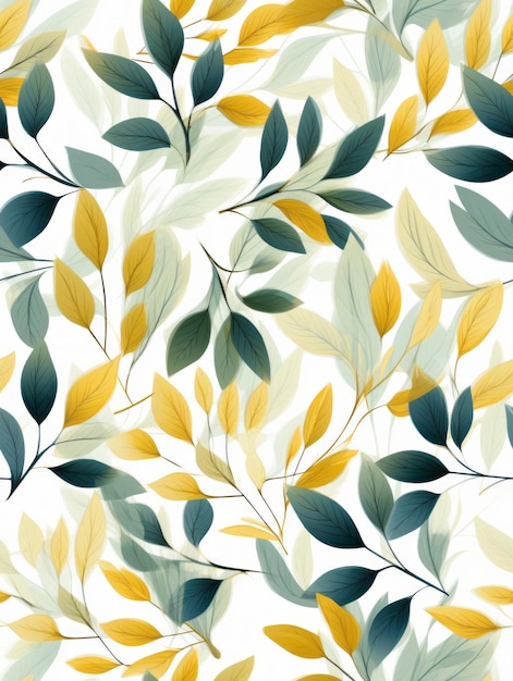 Seamless Summer Leaves Pattern