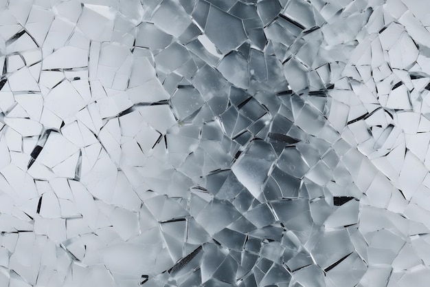 Фото Бесшовная текстура и полнокадровый фон из разбитого стеклянного зеркала, созданная нейронной сетью