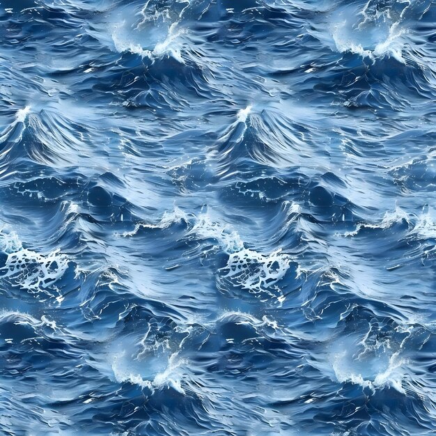 Seamless texture blue waves