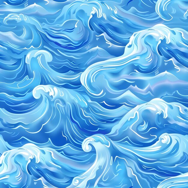 Seamless texture blue waves