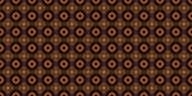 Seamless texture of brown fabric with a pattern of geometric shapes