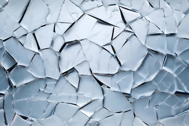 Бесшовная текстура и полнокадровый фон из разбитого стеклянного зеркала, созданная нейронной сетью