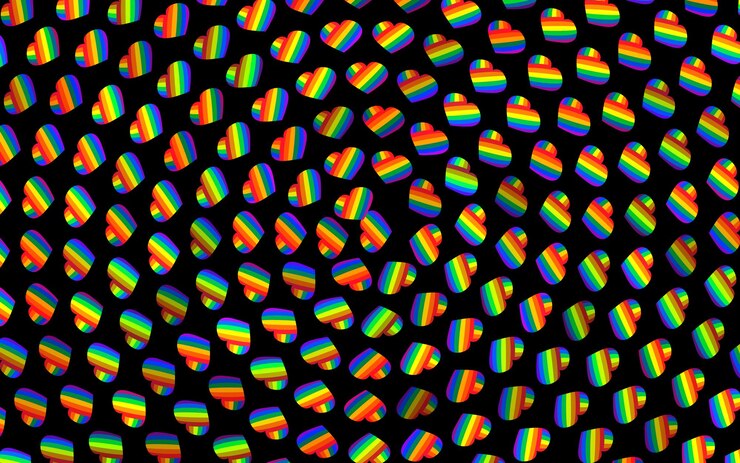シームレスなテクスチャlgbtシンボルlgbtテクスチャ