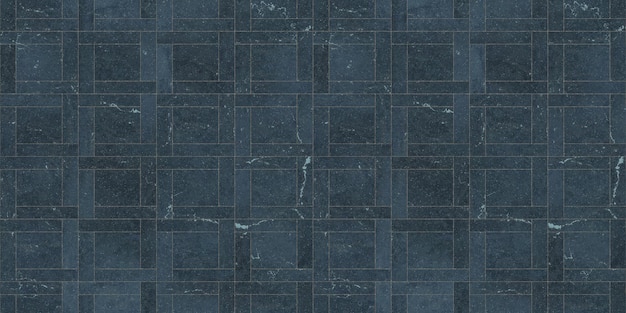 Photo seamless texture of luxury marble tiles for floor wall in dark blue color with gold line. 3d render.