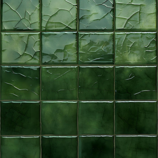 Photo seamless texture pattern of green tiles