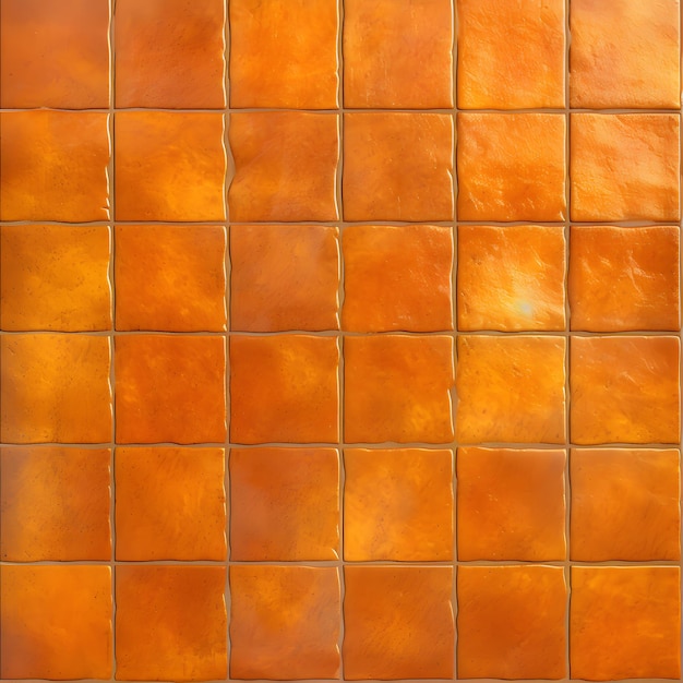 Seamless texture pattern of orange tiles