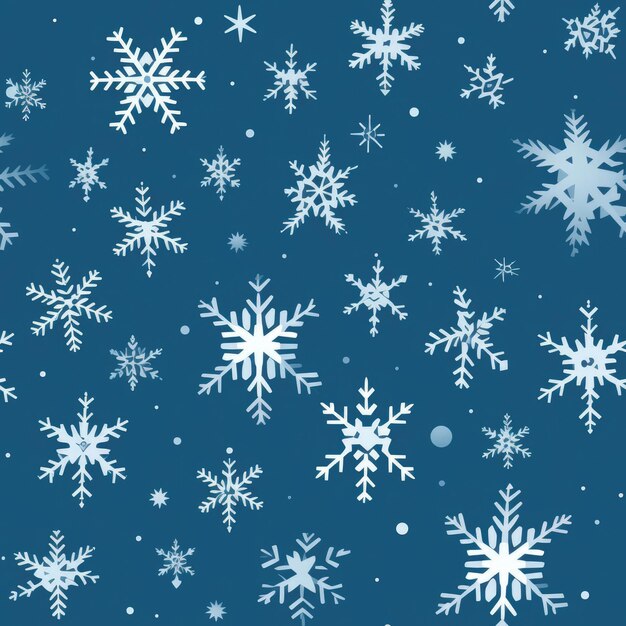 Seamless texture of snowflakes