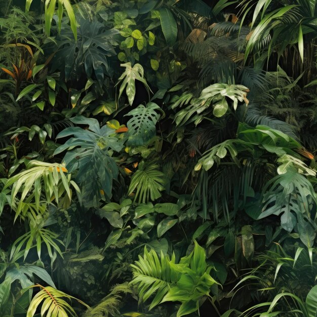 Photo seamless texture tropical jungle