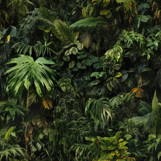 Photo seamless texture tropical jungle