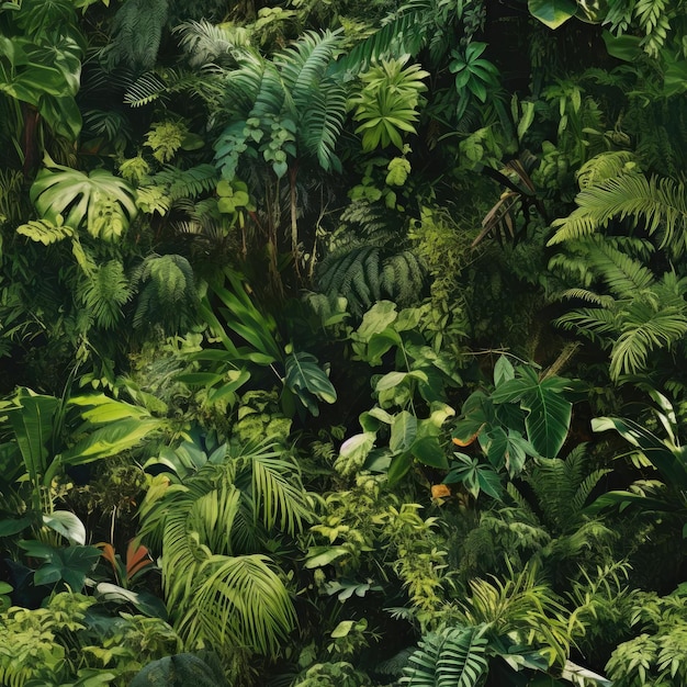 Seamless texture tropical jungle