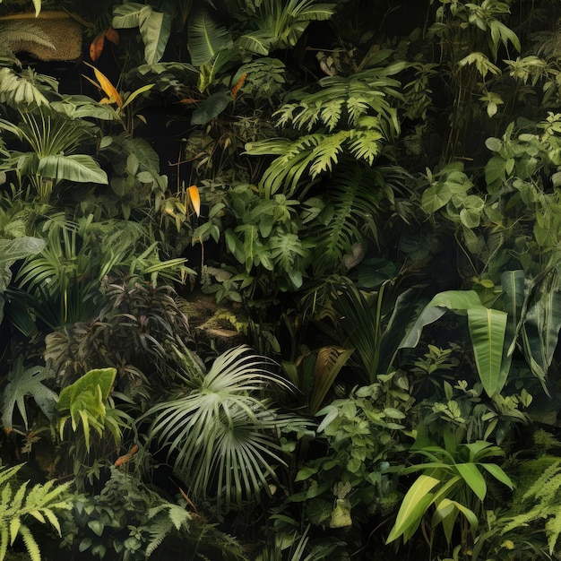 Seamless texture tropical jungle