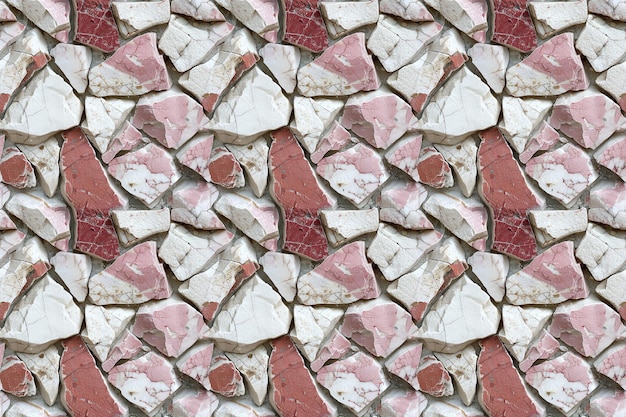 Photo seamless tileable pattern of decorative marble and stone wall
