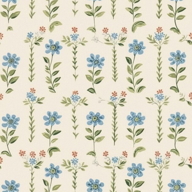 Photo seamless tileable pattern for wallpaper decor and fabric design featuring a classic floral motif in soft blue tones vertical stripes