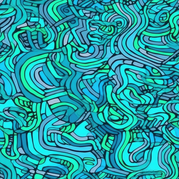 seamless tileable patterns of Abstract graphic elements that are Continuous And cohesive