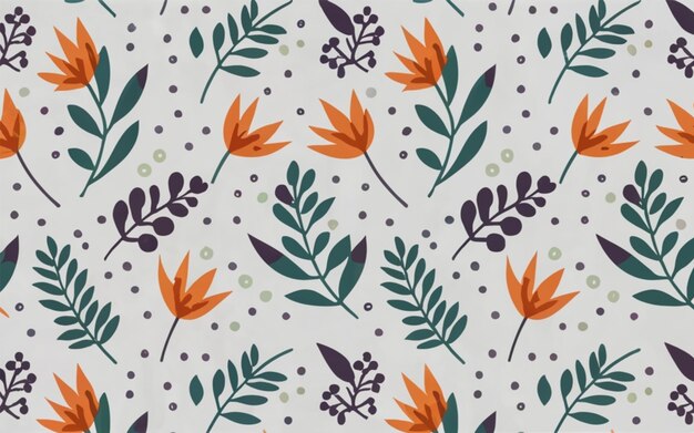 Seamless Tropical Leaves Pattern Background