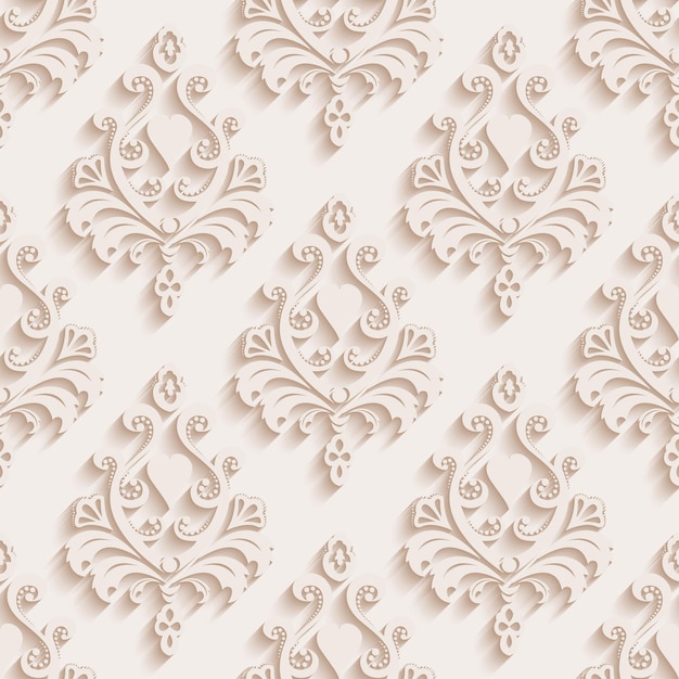 Seamless wallpapers in the style of Baroque . Modern texture illustration.
