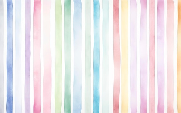 Seamless watercolor cute childish pastel tone lines white background