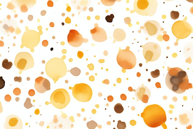 Photo seamless watercolor pattern with yellow brown and black spots