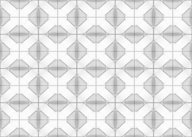 seamless white geometric grid pattern tile texture background.