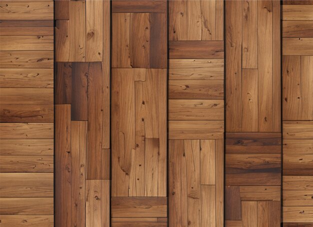 Seamless Wood Brown Parquet Background