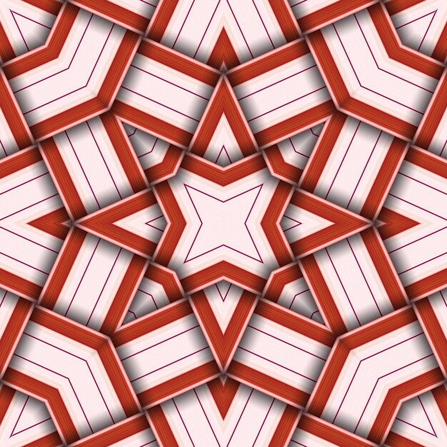 ストライプとラインのシームレス織物の星のパターン 正方形の抽象パターン