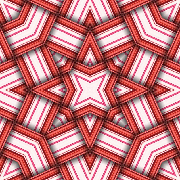 Photo seamless woven star pattern of stripes and lines square abstract pattern