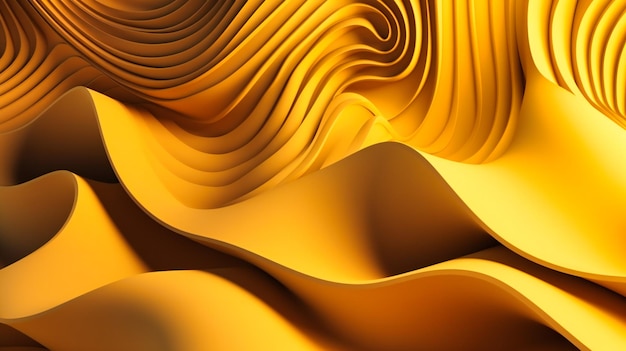 A seamless yellow paper design is making the wavy curves