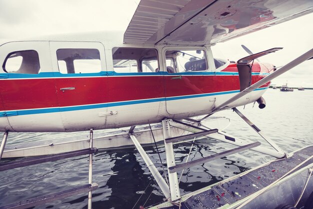 Seaplane in Alaska. Summer season.