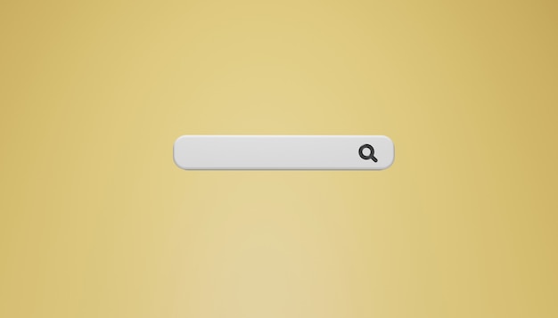写真 3dレンダリングでの検索バーの概念